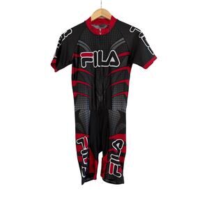 Fila Cycling Veloce Speedwear Cycling Jumpsuit Mens Sz Large Black Athletic